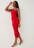 Be Beau Red Ruched Shoulder Dress - 6 Image 1