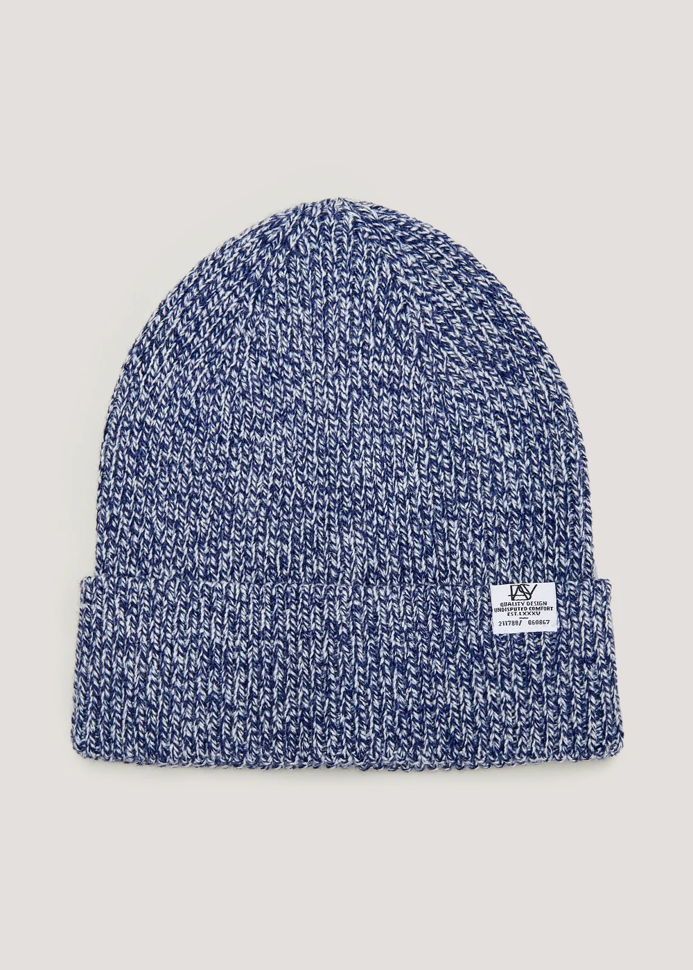 Blue Twist Yarn Beanie Hat - One Size Image 1