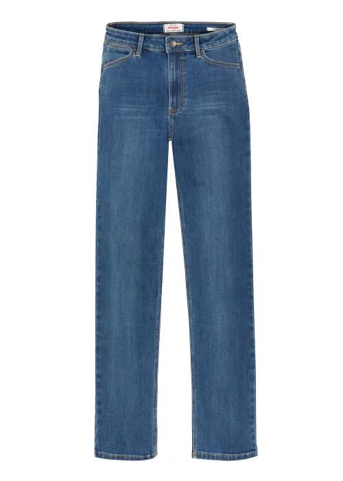 Wrangler Dark Denim Straight Fit Jeans - 34 R Image 2