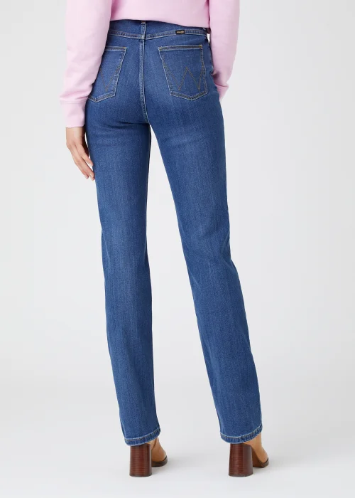 Wrangler Dark Denim Straight Fit Jeans - 34 R Image 5