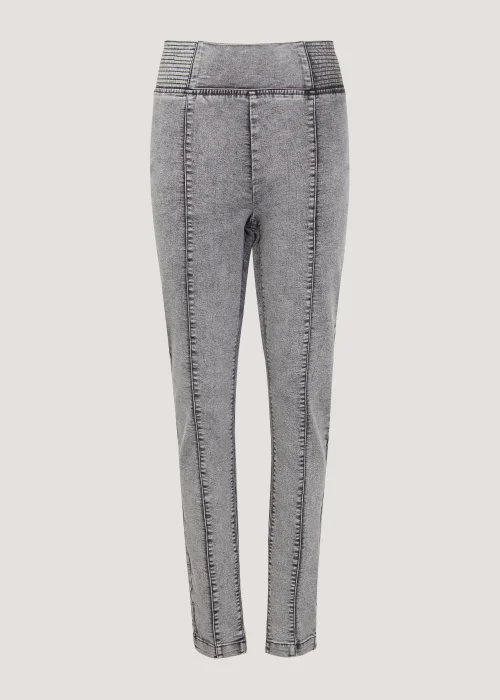 Papaya Petite Rosie Grey Biker Jeggings - 6 Image 2