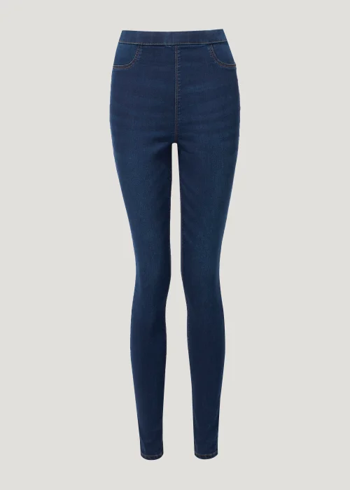 Rosie Dark Wash Pull On Jeggings (Long Length) - 8/L33 Image 5