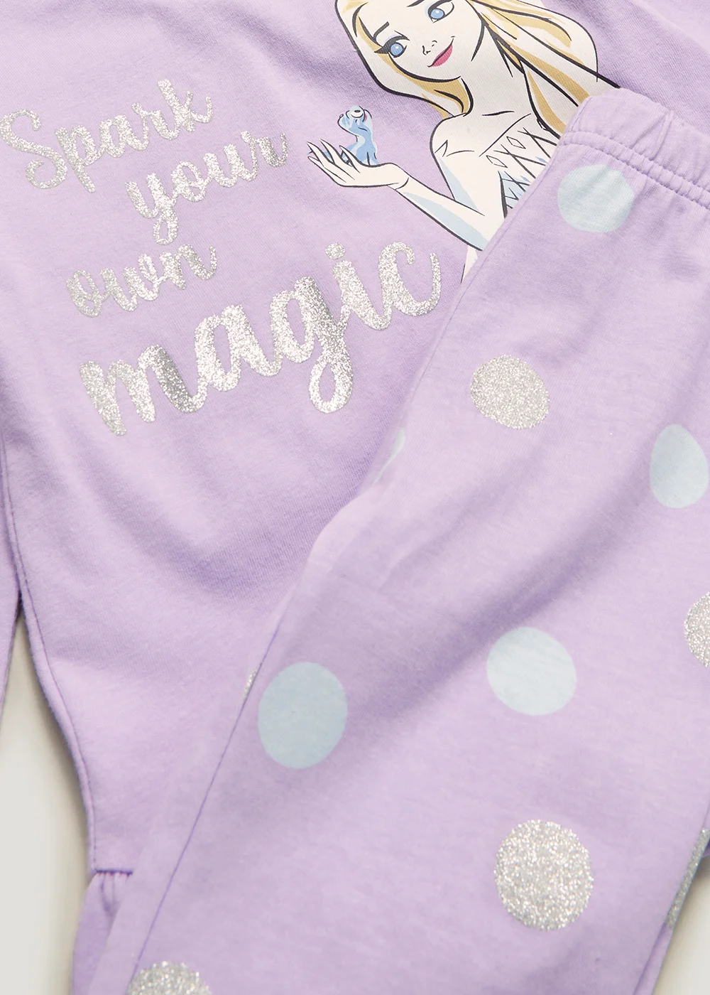 Girls Lilac Ombre Frozen Pyjama Set (2-9yrs) - Age 2 - 3 Years Image 2