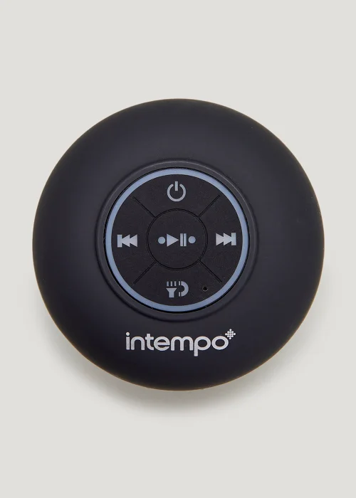 intempo Black Light Up Shower Speaker Image 1