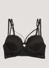 Black Strappy Bustier Bra - 32A Image 3