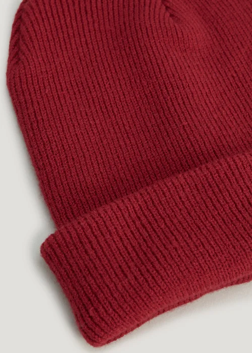 Red Essential Beanie Hat - One Size Image 2