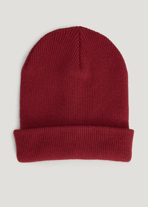 Red Essential Beanie Hat - One Size Image 1