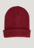 Red Essential Beanie Hat - One Size Image 1
