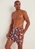 Orange Floral Swim Shorts - Small Image 1