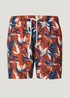 Orange Floral Swim Shorts - Small Image 2