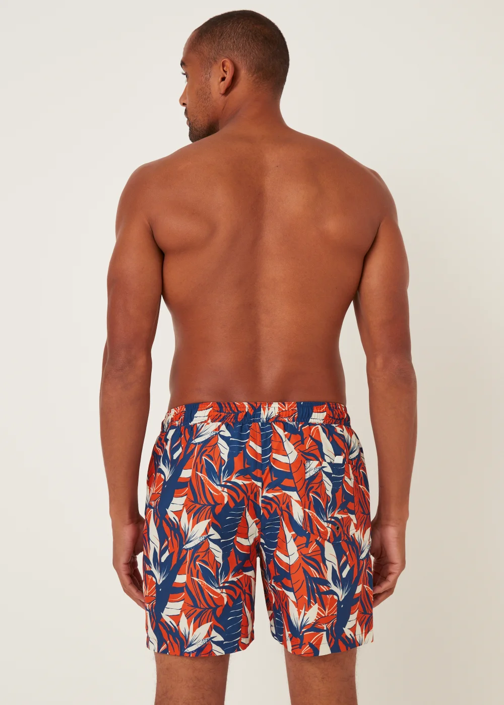 Orange Floral Swim Shorts - Small Image 3