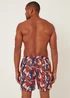 Orange Floral Swim Shorts - Small Image 3