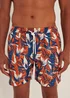 Orange Floral Swim Shorts - Small Image 4