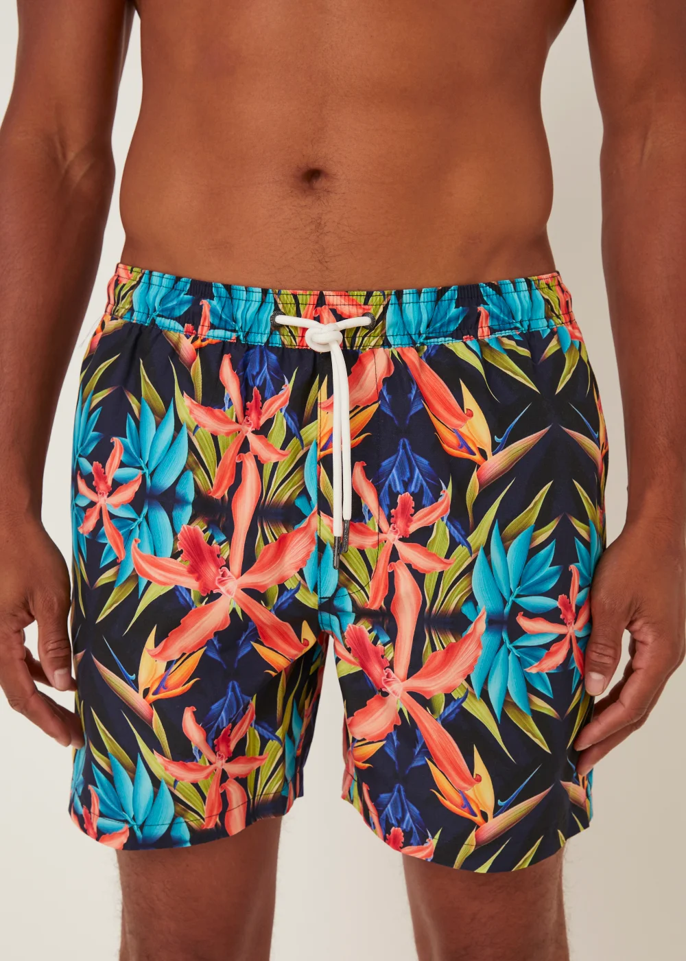 Bright Floral Swim Shorts - Small Image 3