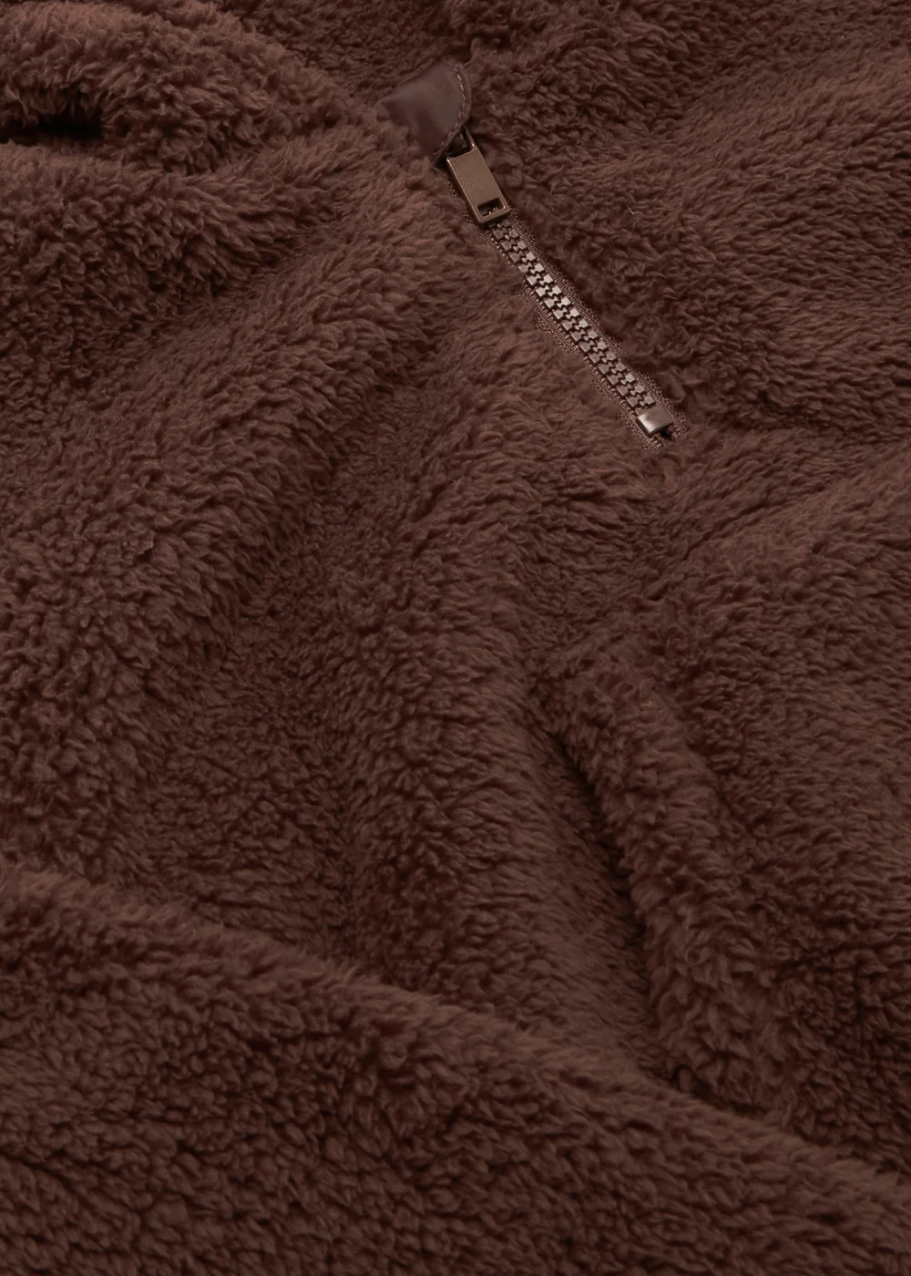 Girls Candy Couture Brown Borg Cropped Hoodie (9-16yrs) - 9 Yrs Image 2