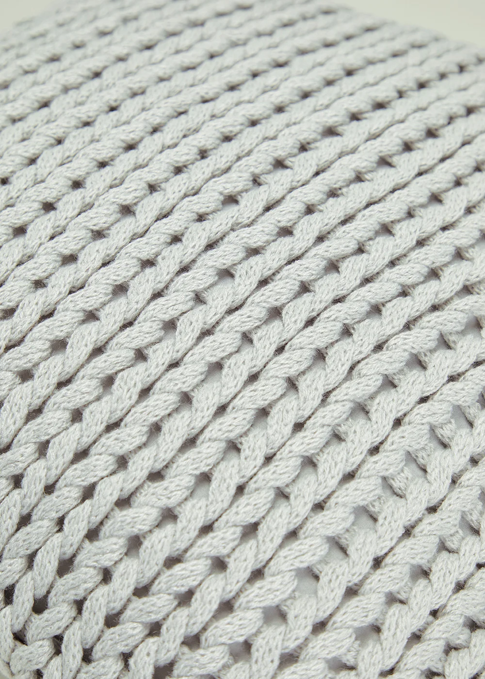 Grey Chunky Knit Cushion (43cm x 43cm) Image 2
