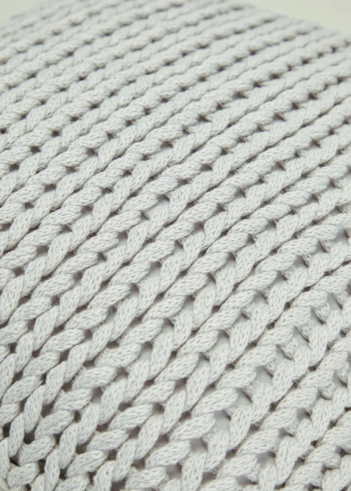 Grey Chunky Knit Cushion (43cm x 43cm) Image 2