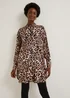 Brown Leopard Print Longline Shirt - 8 Image 3