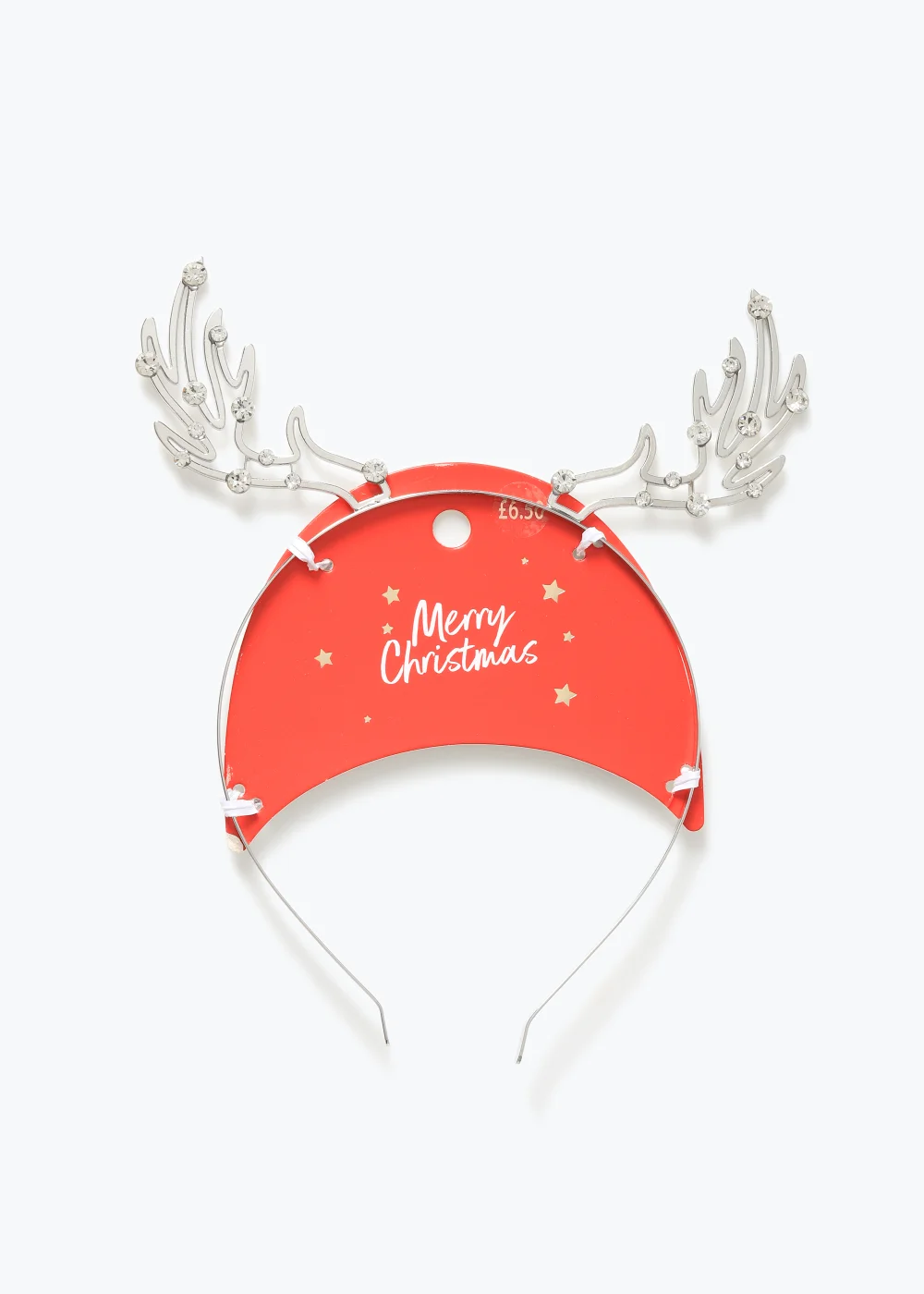 Silver Christmas Novelty Reindeer Headband - One Size Image 1