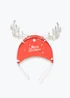 Silver Christmas Novelty Reindeer Headband - One Size Image 1