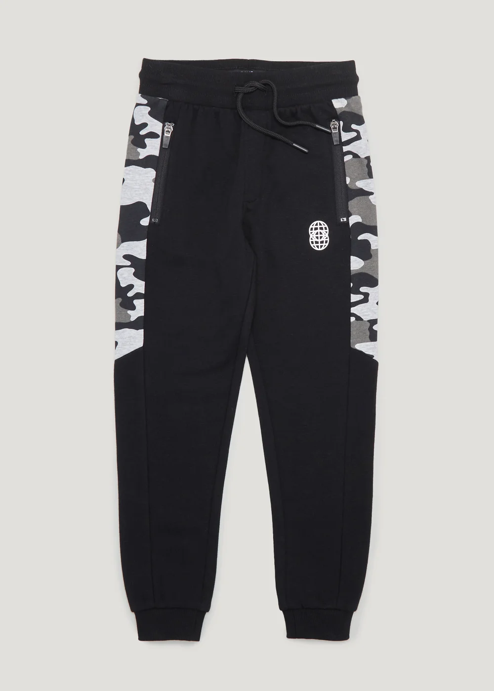 Boys Black Camo Joggers (4-13yrs) - Age 7 Years Image 1