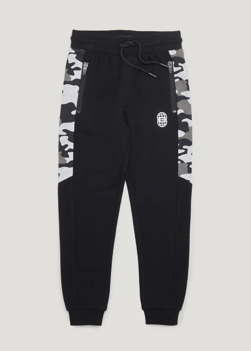 Boys Black Camo Joggers (4-13yrs) - Age 7 Years Image 1