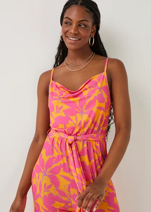 Be Beau Pink Floral Jumpsuit - 6 Image 5