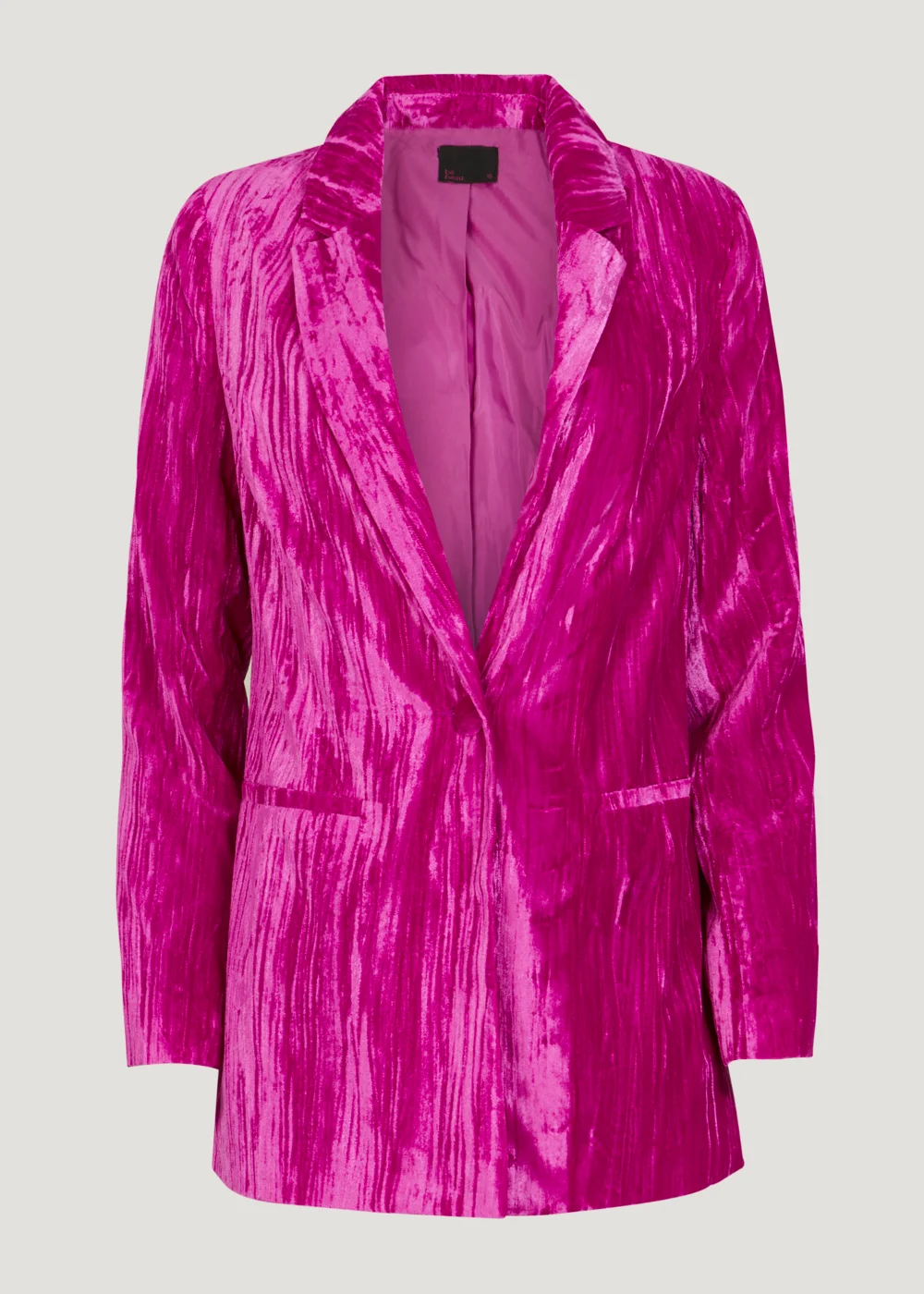 Be Beau Pink Crsuhed Velvet Blazer - 6 Image 4