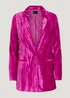 Be Beau Pink Crsuhed Velvet Blazer - 6 Image 4