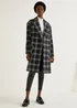 Black Check Double Breasted Coat - 8 Image 1