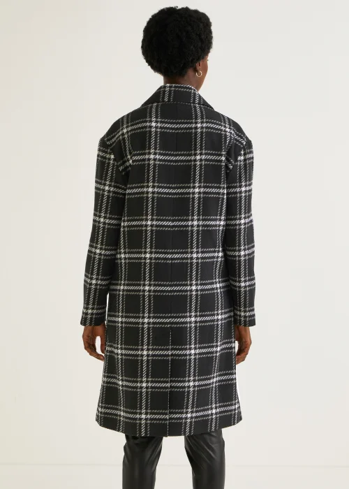 Black Check Double Breasted Coat - 8 Image 5