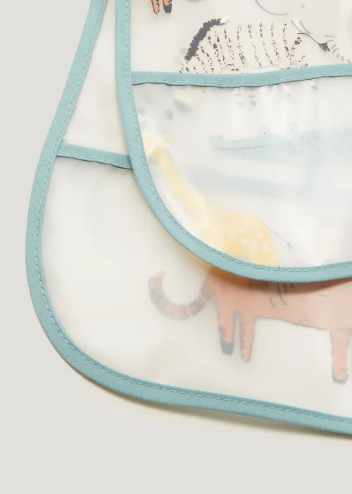 2 Pack Safari PU Bibs - One Size Image 2