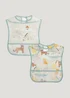 2 Pack Safari PU Bibs - One Size Image 1