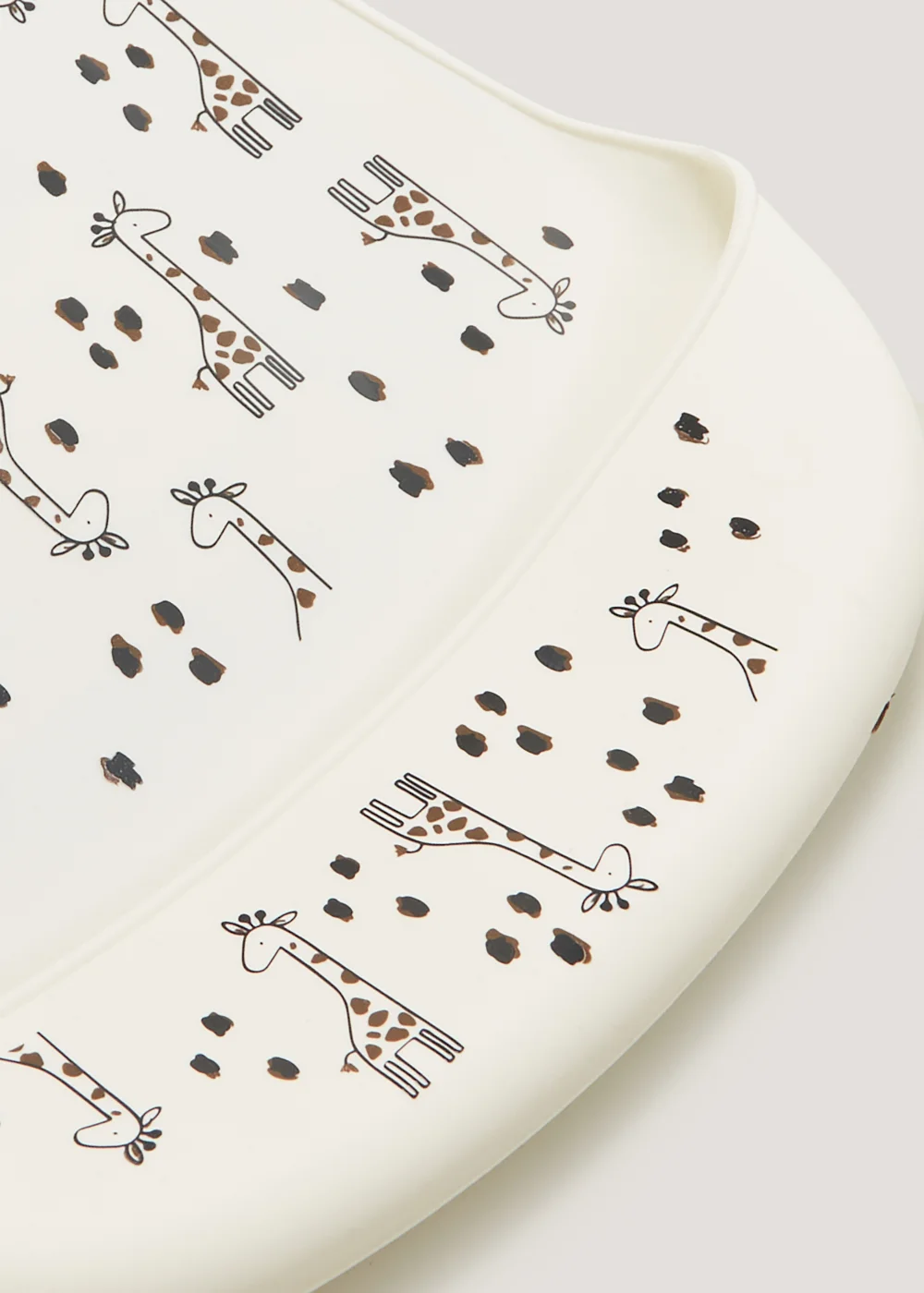 Taupe Giraffe Silicone Bib - One Size Image 2