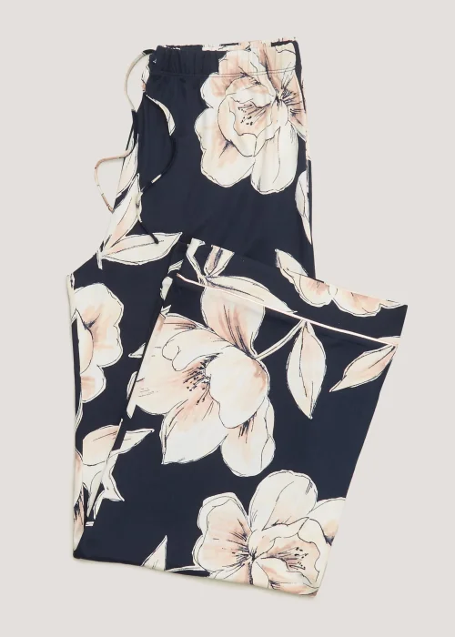 Navy Floral Pyjama Bottoms - Extra small Image 4
