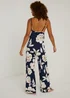 Navy Floral Pyjama Bottoms - Extra small Image 2