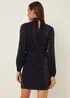 Black Star Foil Mini Plisse Dress - 8 Image 4
