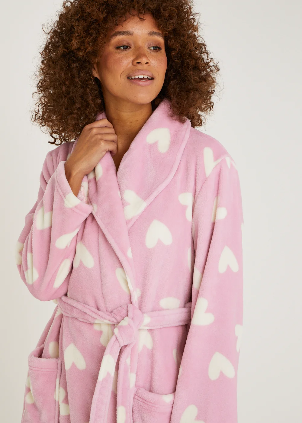 pink heart dressing gown Buy Urban Threads Pink Heart & Star Fleece Dressing Gown from Next Oman
