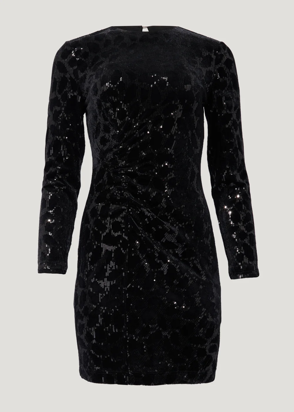 Be Beau Black Leopard Print Sequin Jersey Dress - 6 Image 2