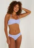 Blue & White Stripe Bandeau Bikini Top - Size 8 Image 2