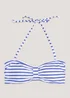 Blue & White Stripe Bandeau Bikini Top - Size 8 Image 3