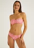 Coral Leaf Bandeau Bikini Top - Size 8 Image 2