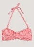 Coral Leaf Bandeau Bikini Top - Size 8 Image 3
