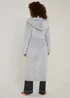 Grey Cable Longline Hooded Dressing Gown - Extra small Image 2