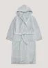Grey Cable Longline Hooded Dressing Gown - Extra small Image 3