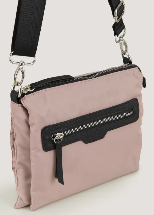 Blush Nylon Messenger Crossbody Bag - One Size Image 2