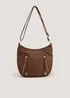 Tan PU Messenger Crossbody Bag - One Size Image 2