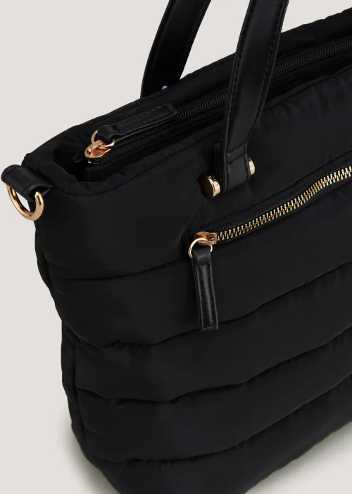 Black Nylon Winged Tote Bag - One Size Image 2