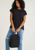 Black Quilted Backpack - One Size Image 1