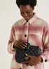 Black Quilted Crossbody Bag - One Size Image 1